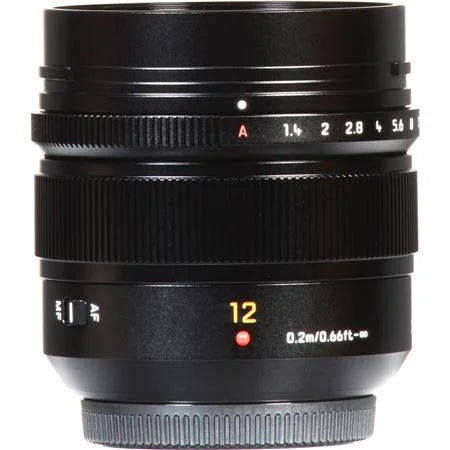 for Leica Micro Lumix Four Aspherical 12mm Summilux f/1.4 Lens DG Black Thirds, G