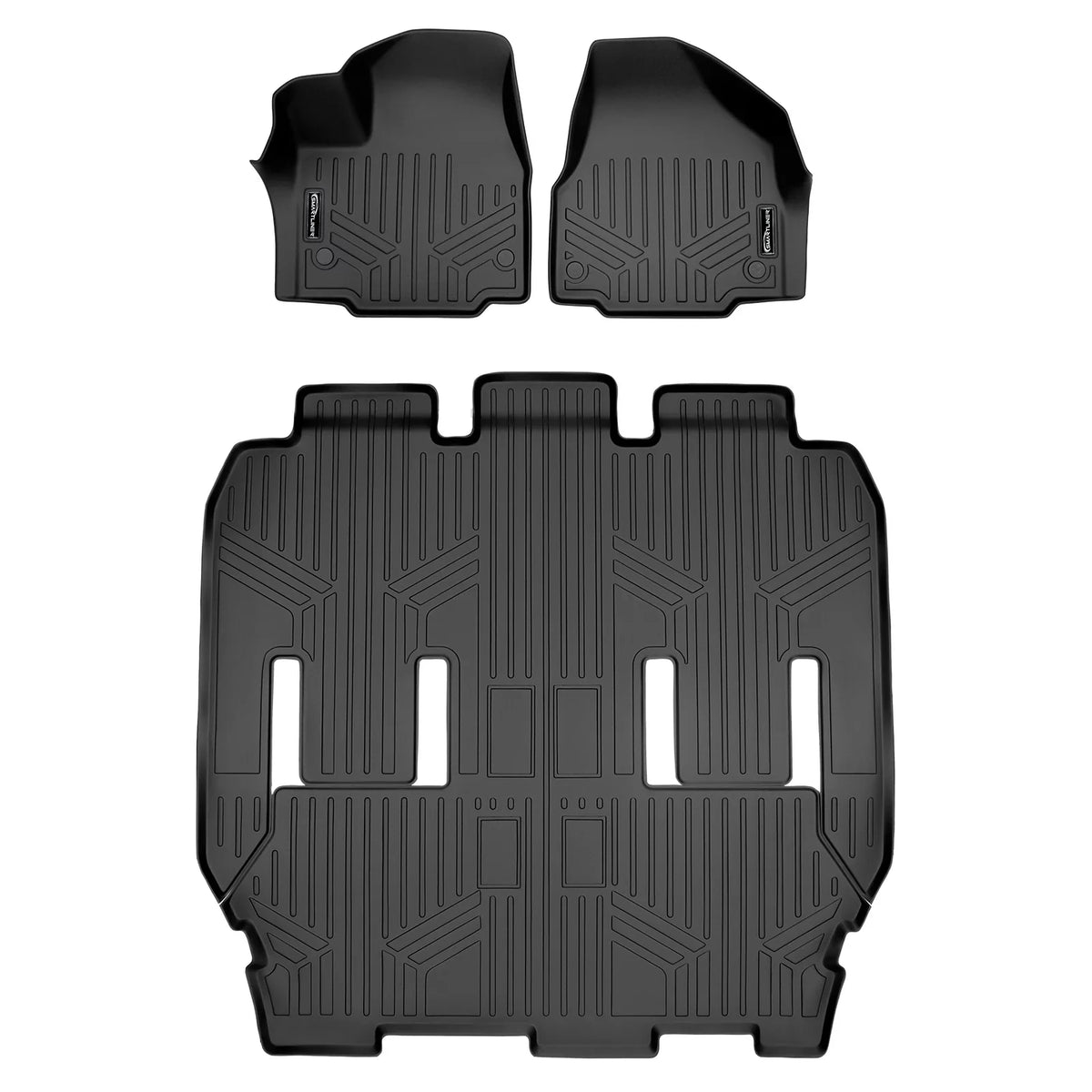 Rows Mats climate Floor Smartliner Pacifica Black All for Chrysler Set 2017-21 3