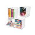 4 4-Bin Interlocking x Tilt 5 1/2, 7/8 Organizer 5/8 Bin x 4 White/Clear