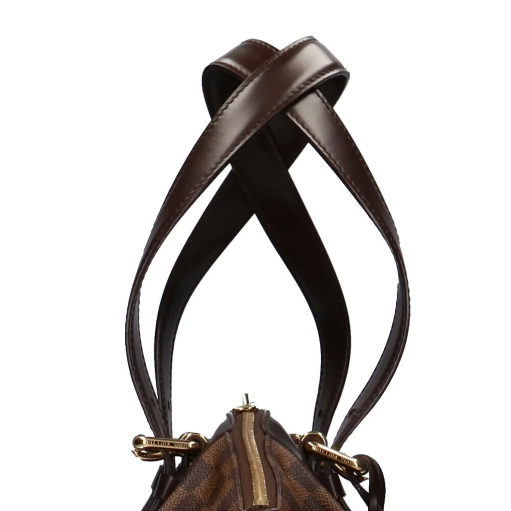 Shoulder Damier Brown Canvas Authenticated Verona MM Bag Women's Used