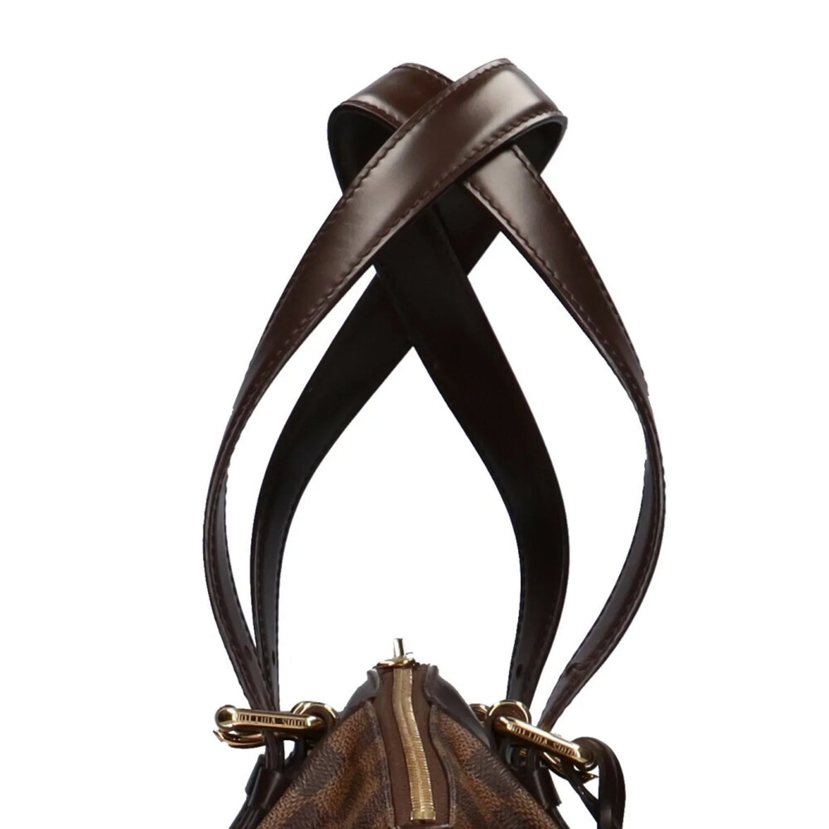 Shoulder Damier Brown Canvas Authenticated Verona MM Bag Women's Used