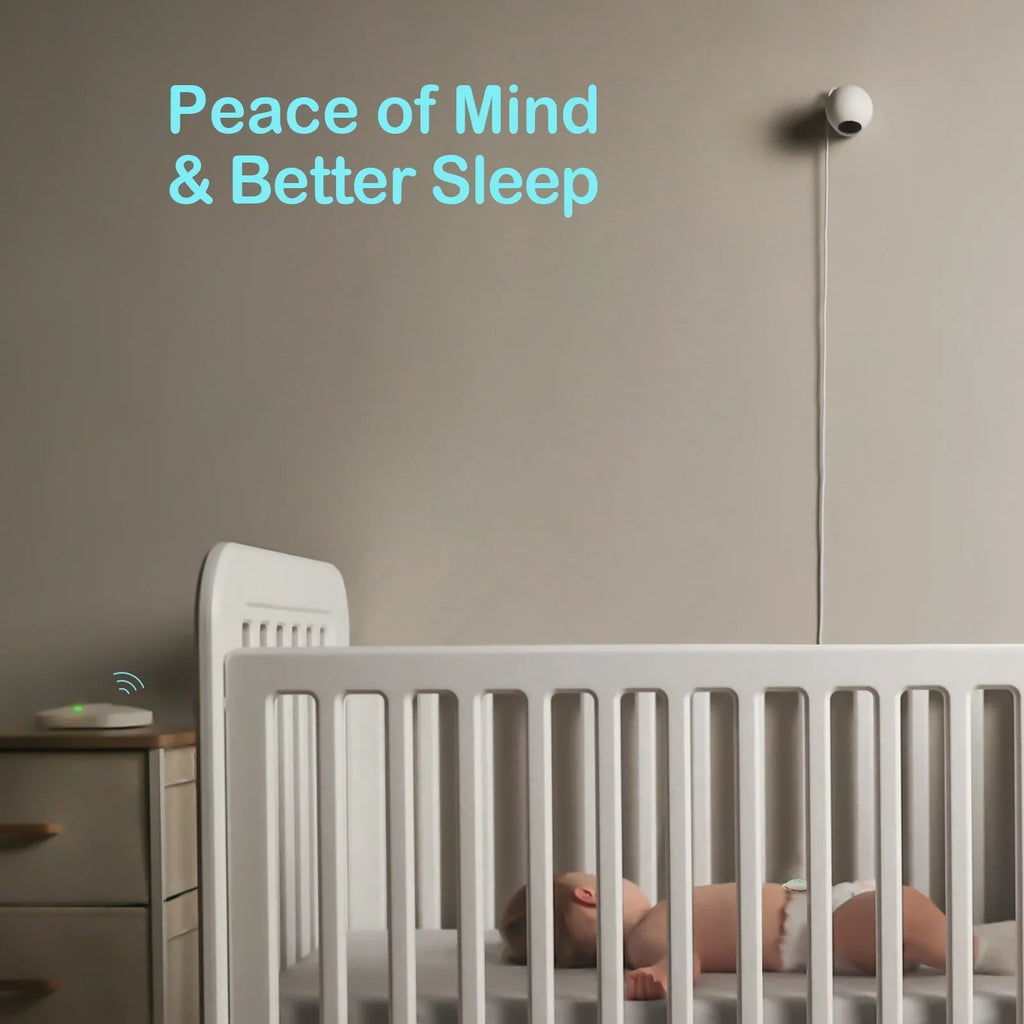 with Smartphones, on Audio Alerts Abdominal and Abdominal Movement Baby Baby's Sense-U Pink Position Safety Baby - Temperature, for Sleeping Monitor Tracks Rollover Instant Movement, Smart