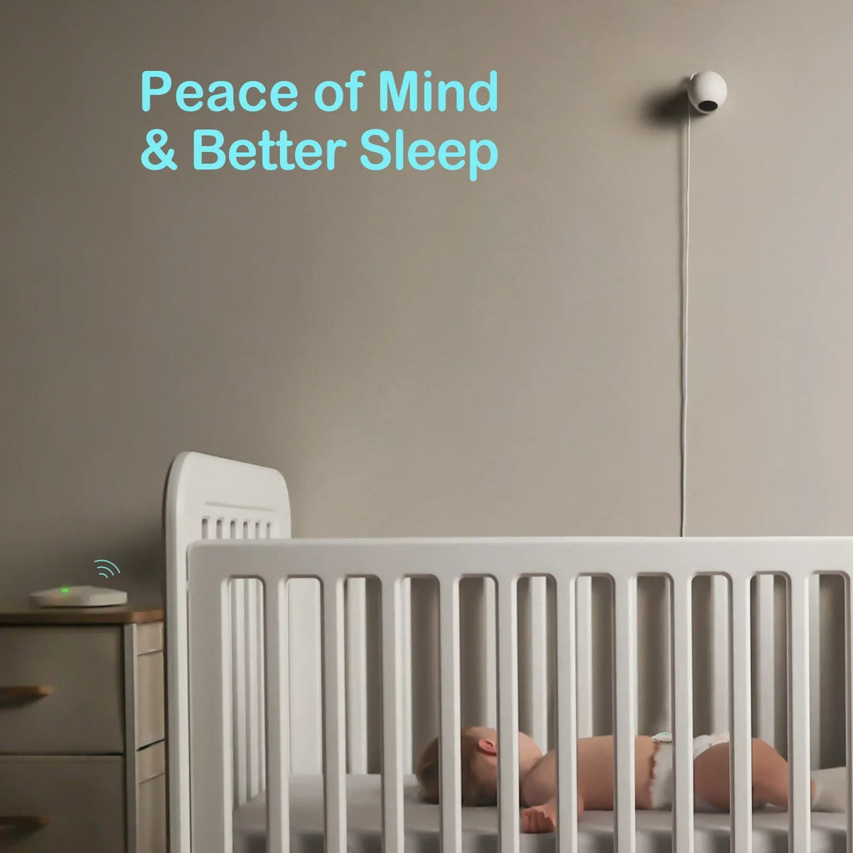 with Smartphones, on Audio Alerts Abdominal and Abdominal Movement Baby Baby's Sense-U Pink Position Safety Baby - Temperature, for Sleeping Monitor Tracks Rollover Instant Movement, Smart