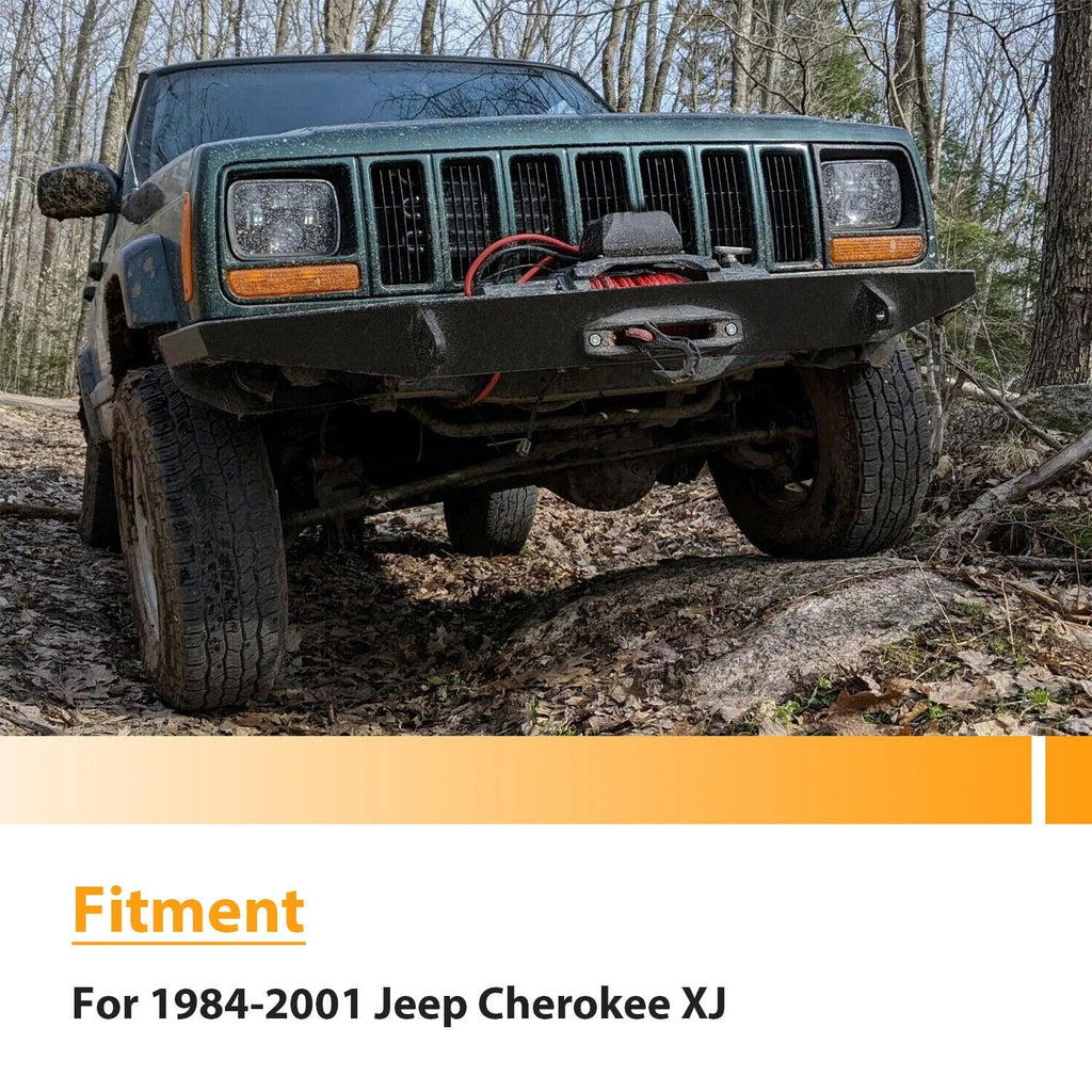Mount KOJEM Plate Front Cherokee for DIY Winch Bare Jeep 1984-2001 Kit Metal XJ Bumper