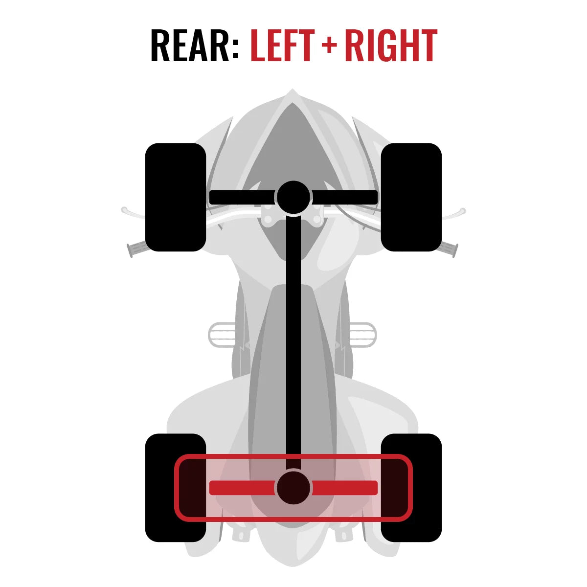 Left 2015 Rear 1000 Axle compatible 4X4 Right Commander 1000 MAX 2 pc - XT with XT Can-Am DPS Sixity