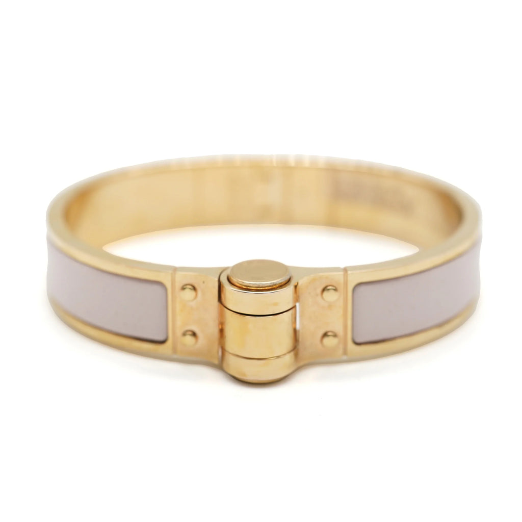 Uni Hinged Charniere Rose Bracelet In Narrow Hermes Pre-Owned Candeur