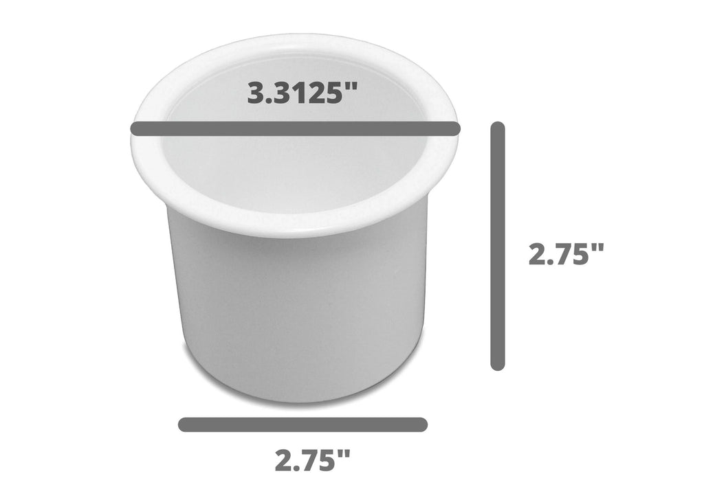 Plastic Insert RV Sofa Motorhome In Recessed Car Cup Marine Drop for Holder 10 Universal White Table Boat Camper Truck Pocket Game Pontoon