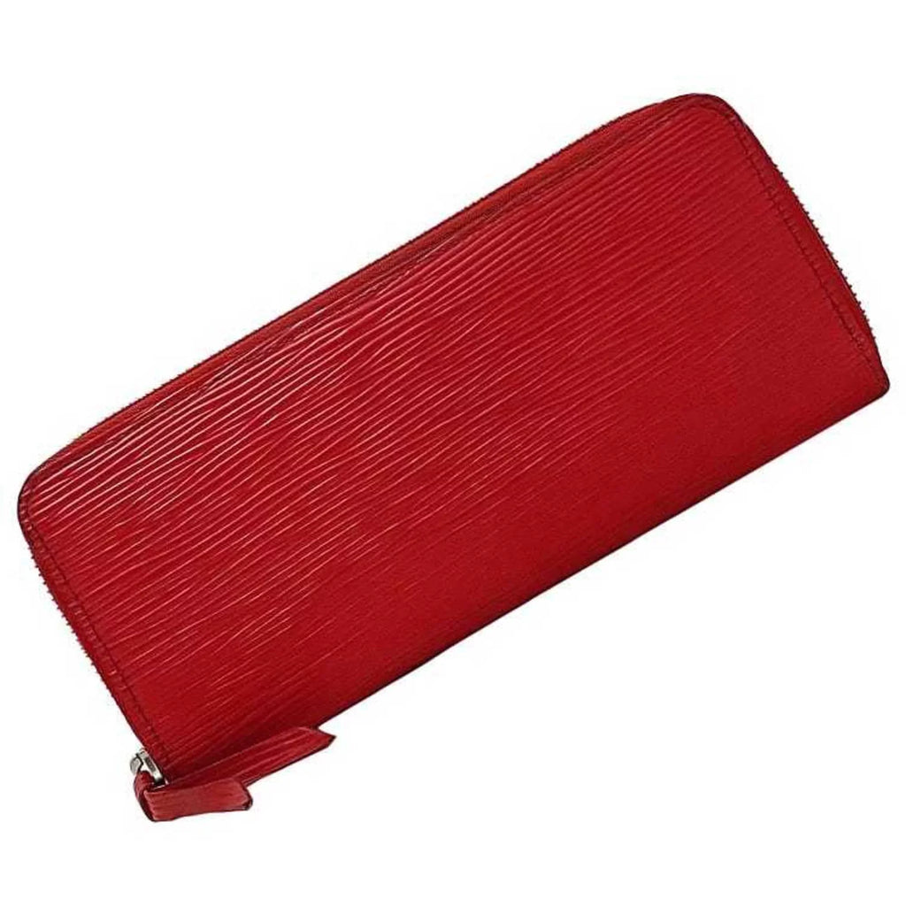 M60913 Long Pre-Owned MI1115 Clemence Epi Leather Red (Good) LV Portefeuille Coquelicot Wallet