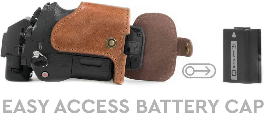 Half Brown Alpha II, Genuine A7R II and II, MG1130 Case A7S Camera Dark A7 MegaGear - Leather Strap
