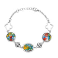 for Oval Stainless Costume Gifts Mothers Fashion Mom Birthday Day Jewelry Glass Unique Stylish for Bracelet Women dimension Shop Steel LC 6.75"