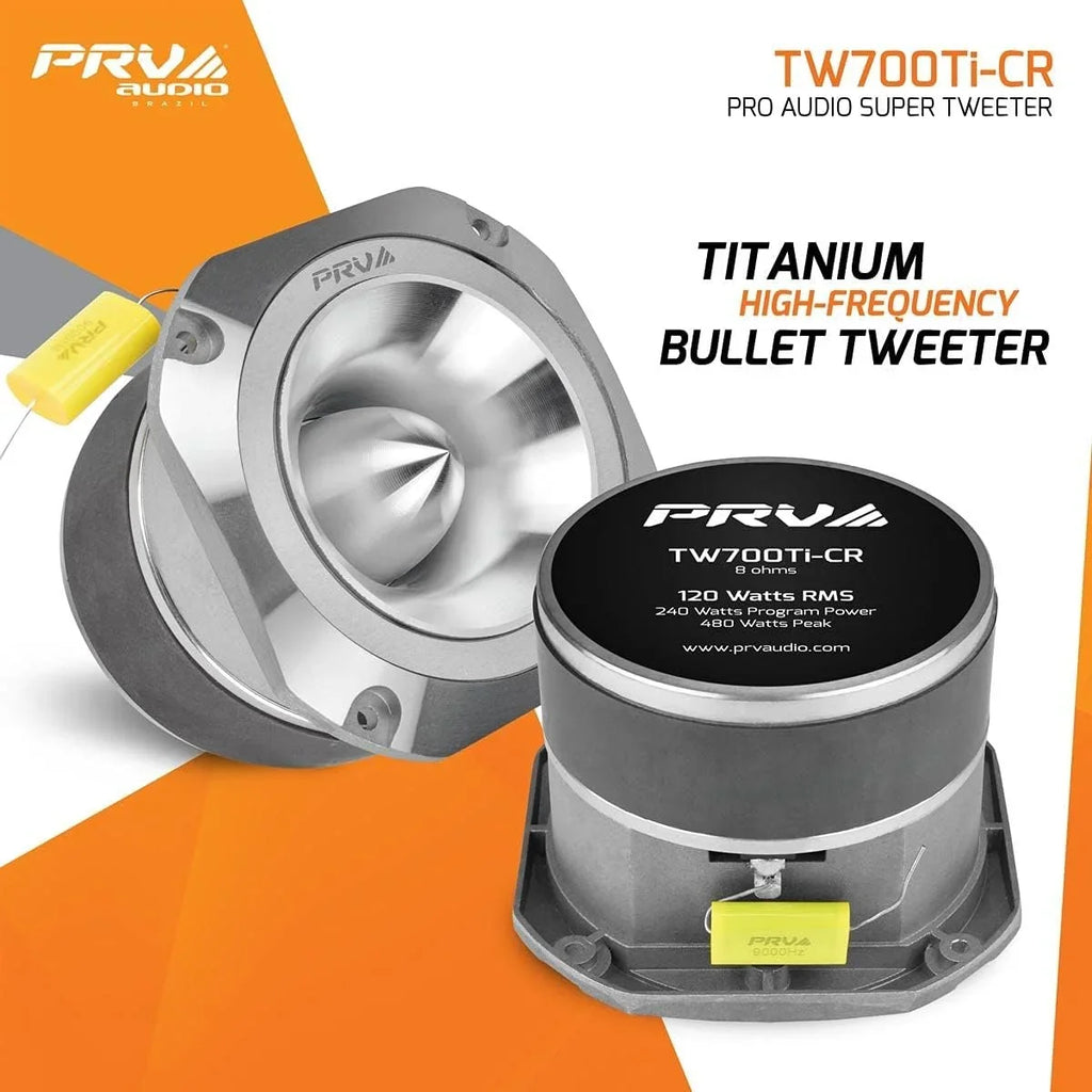 RMS 120 TW700Ti-CR Super Watts PRV Ohm 8 Single 4" Pro Tweeter Audio