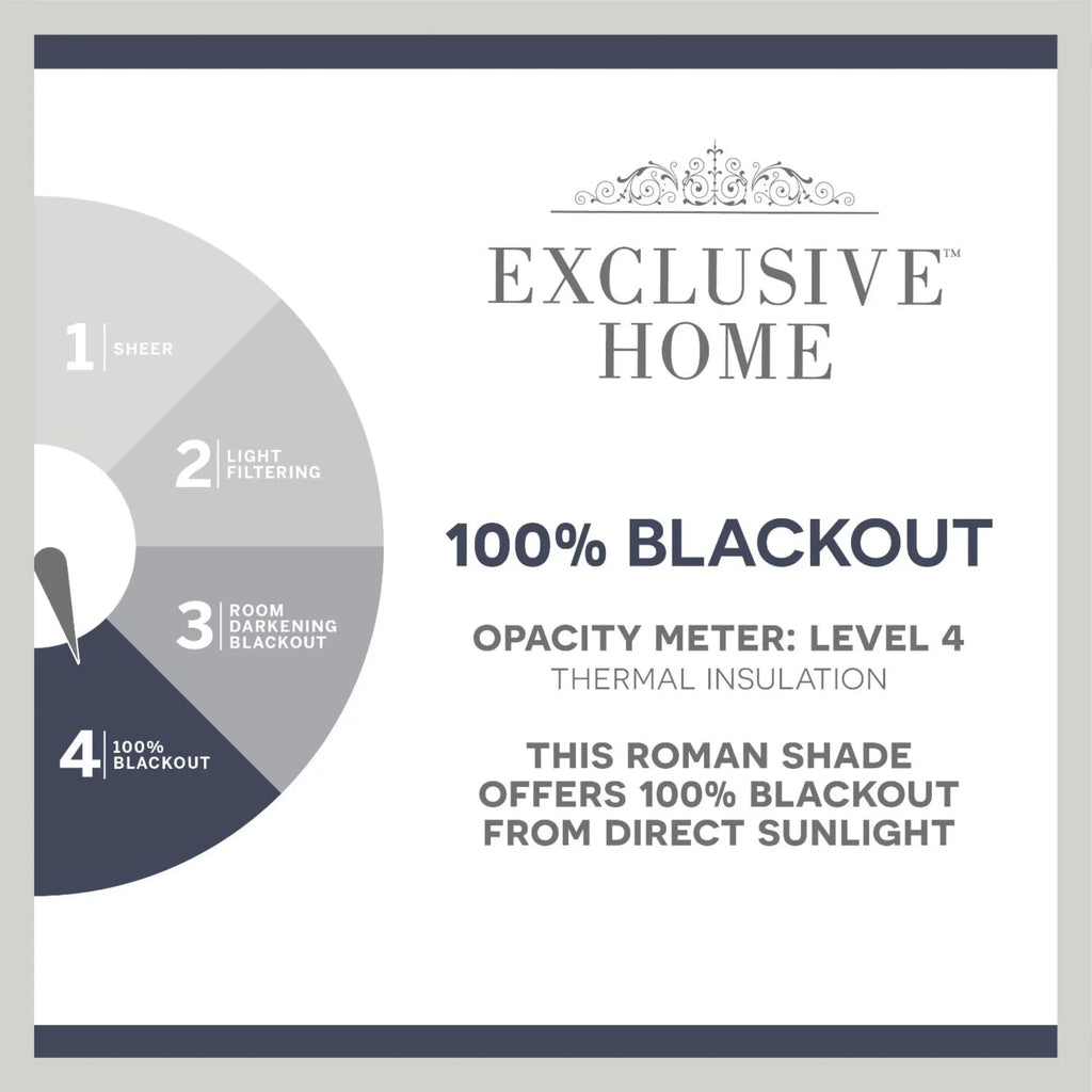 27"x64", Slate Exclusive Total Blackout Esme Home Blue Shade, Roman