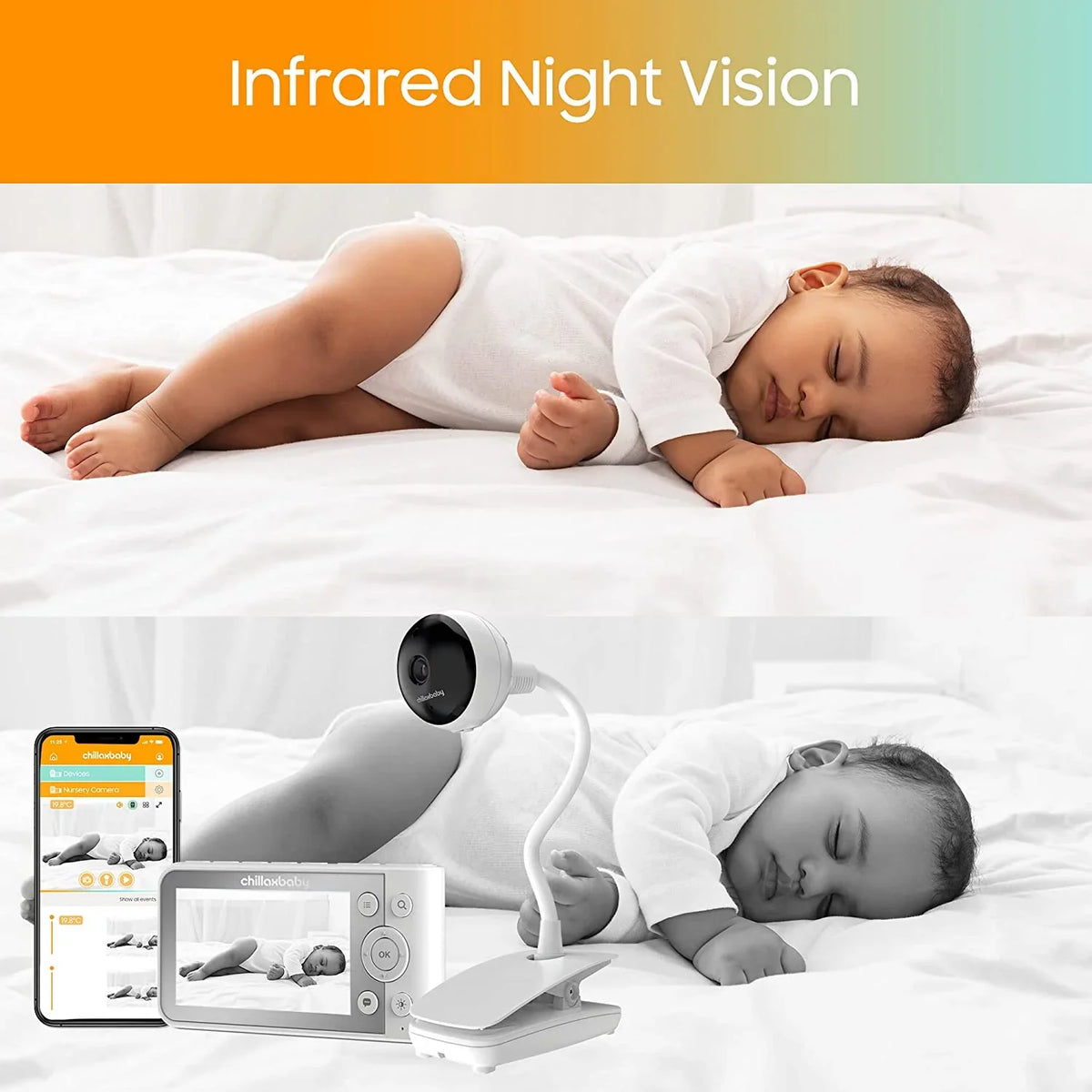 by Baby 2-Way Pro Camera Monitor Night HogoR Giraffe WiFi Smart Audio HD Vision Full CHILLAX