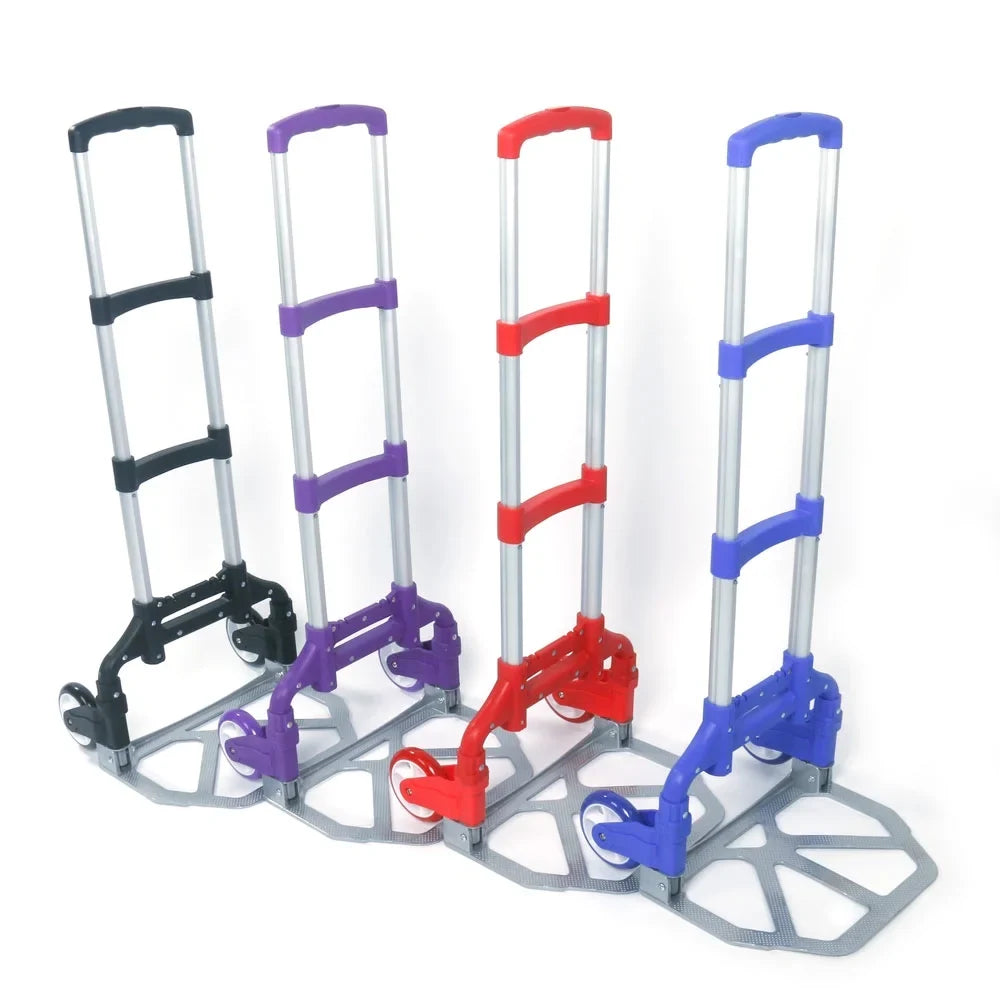 Truck BMTBUY Push Trolley Purple Portable Cart Dolly Luggage Aluminium Collapsible Folding Hand