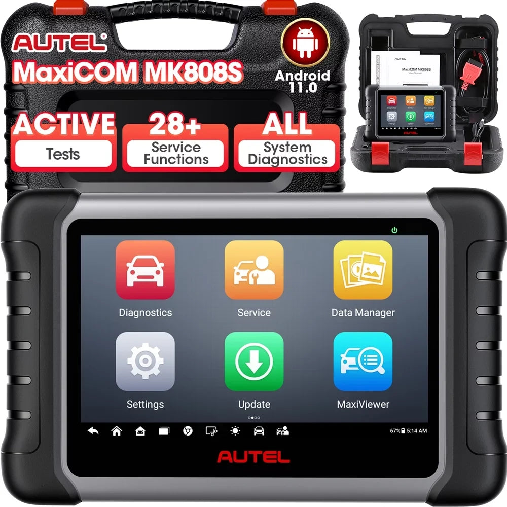 MX808 MK808 Test, 28+ Service, MaxiCOM Car OBD2 Scanner MK808S of Active All Diagnostic FCA MaxiCheck Reader Autoauth Updated Autel Diagnosis, Code System