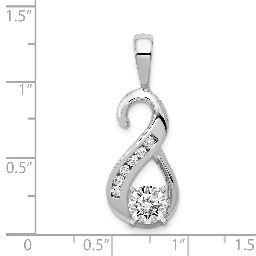 14k Peg Semi-mount Slide 6-1.9mm Diamond QXSW136AAA Gold White AAA