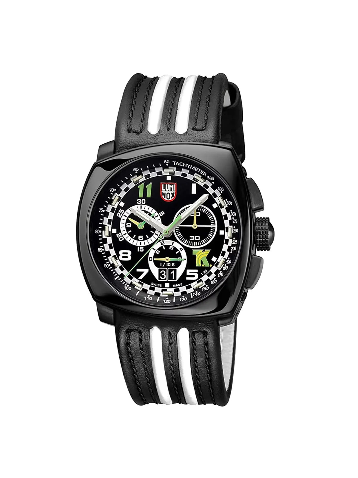 Watch Limited Kanaan Mens XL.1142 Tony Steel Luminox Quartz Edition Black Dial
