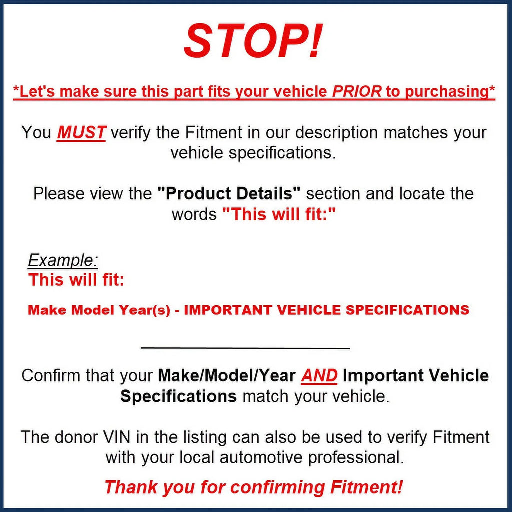 Back View 15 LKQ (Good) Pre-Owned 14 Up Escape Camera 16 OEM Rear