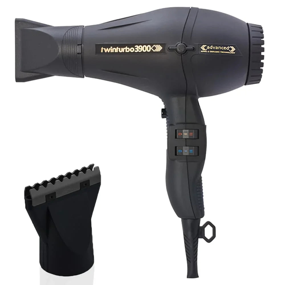 Advanced Turbo Attachment Designs Bundle Dryer 3900 (1) Power Black M 2: Hair (1) Black Hot Hair Blow and