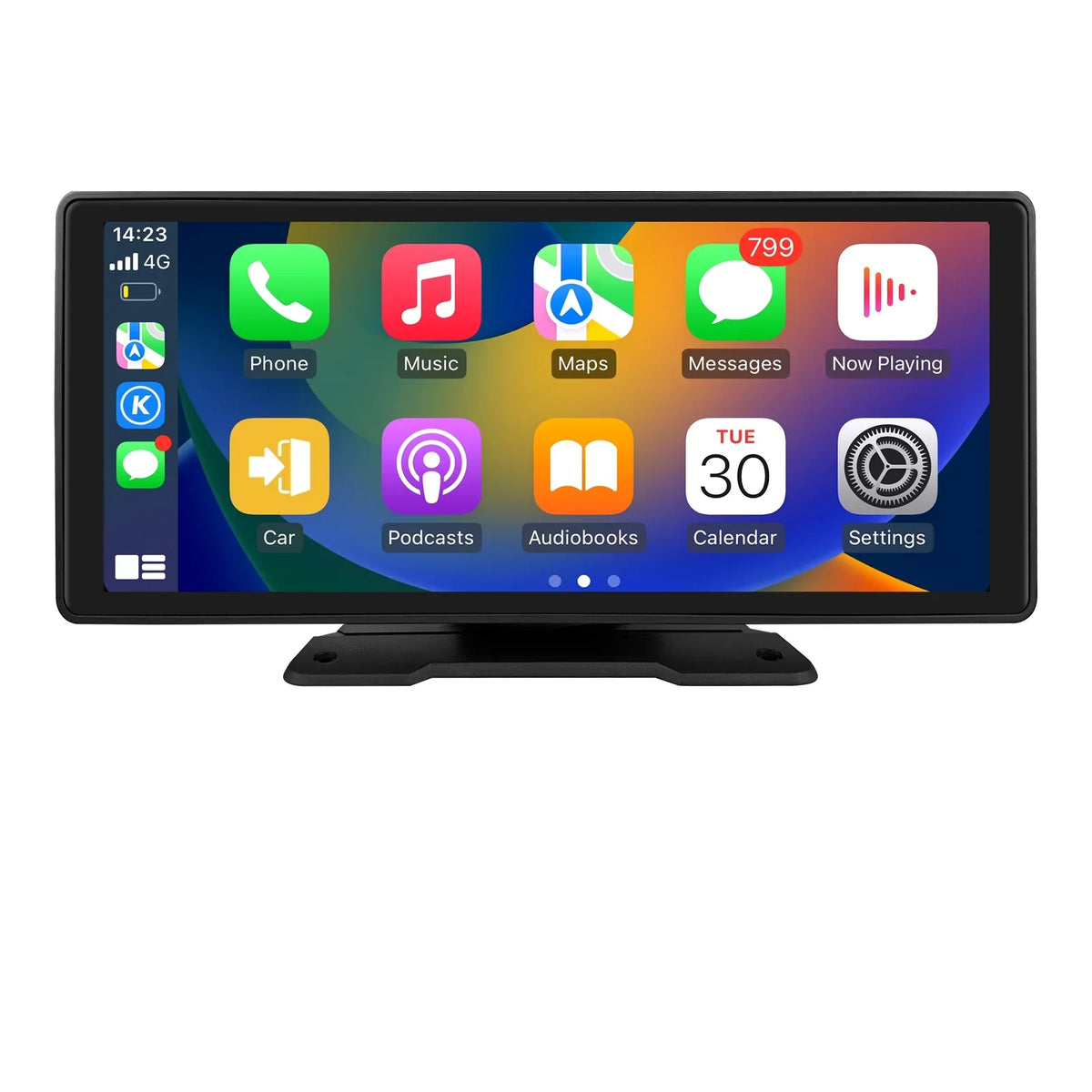 Android 360° Adjustable Head Carplay Mirror Auto Stereo 10.26" Touchscreen Car Navigation FM Radio Unit GPS Player Link Bluetooth