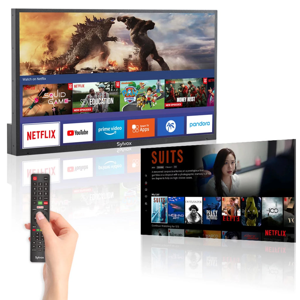 UHD SYLVOX Series) 2000 (Pool exterior Nits with Waterproof 4K 43" TV, Smart Sun TV IP55 Full