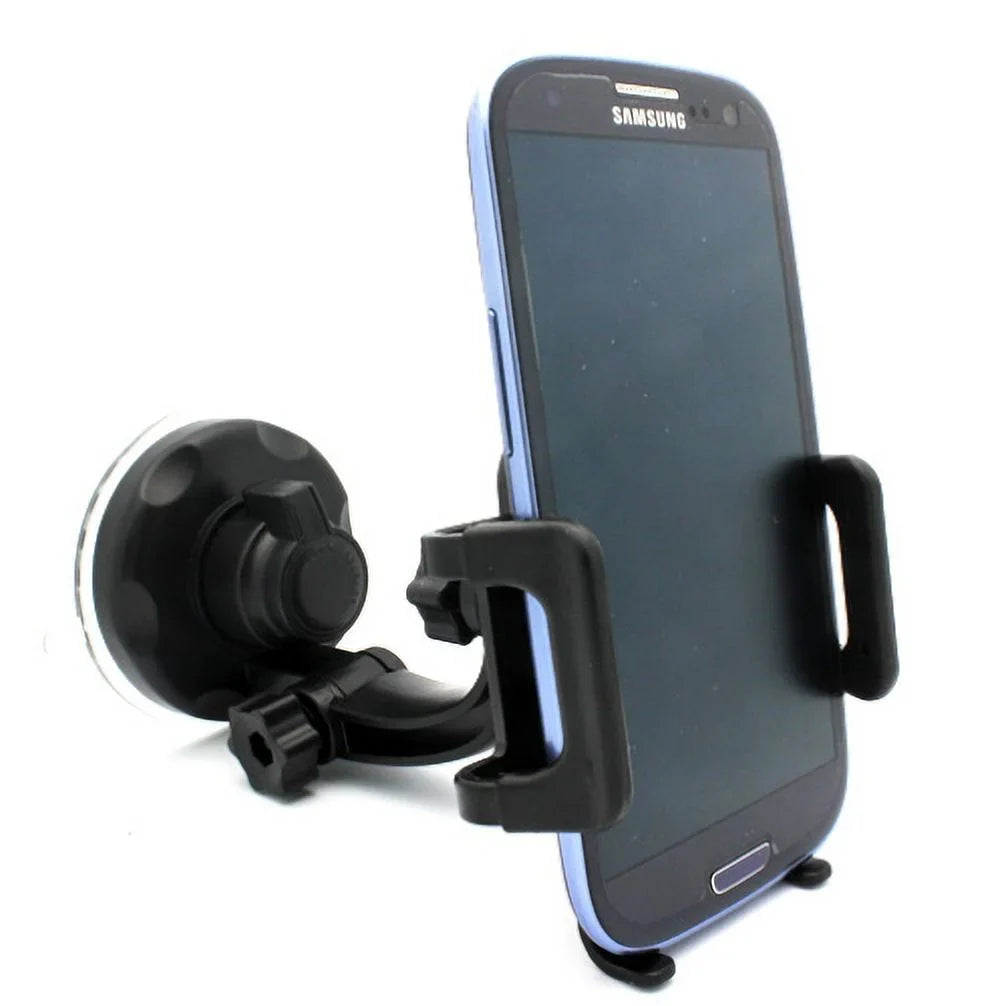 Rotating Windshield Galaxy Suction J3 Holder S5 Mount Turbo Dock Phone Droid Edge Droid Window 5, D8 Cradle J5 S6 S7 - Car Note Moto 4 Force 2, Swivel for Edge+ Black J7, Droid Z Motorola