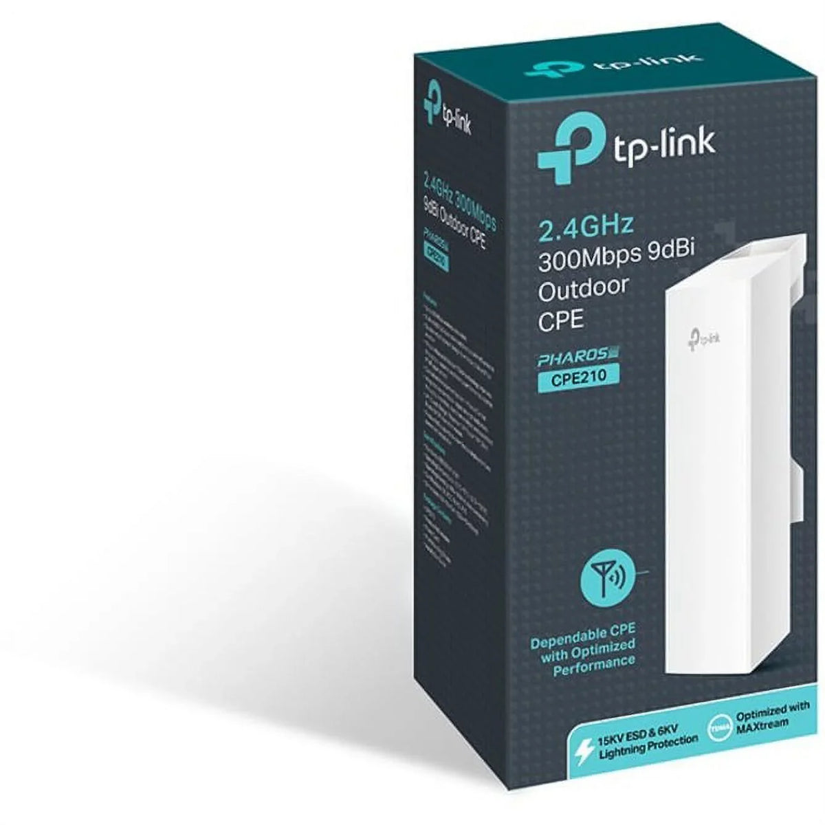 Point 9dBi, and | Range Powered (CPE210) Wireless 5km+ | Long | to PoE PoE | 2.4GHz N300 PtP Passive TP-Link PtMP exterior for CPE w/ Transmission Bridge Free Injector Point Control Pharos