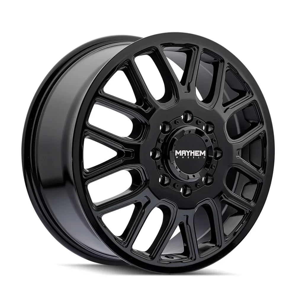 DUALLY Wheel 8x6.5 Mayhem Black Gloss (115mm) Cogent 20x8.25 FRONT