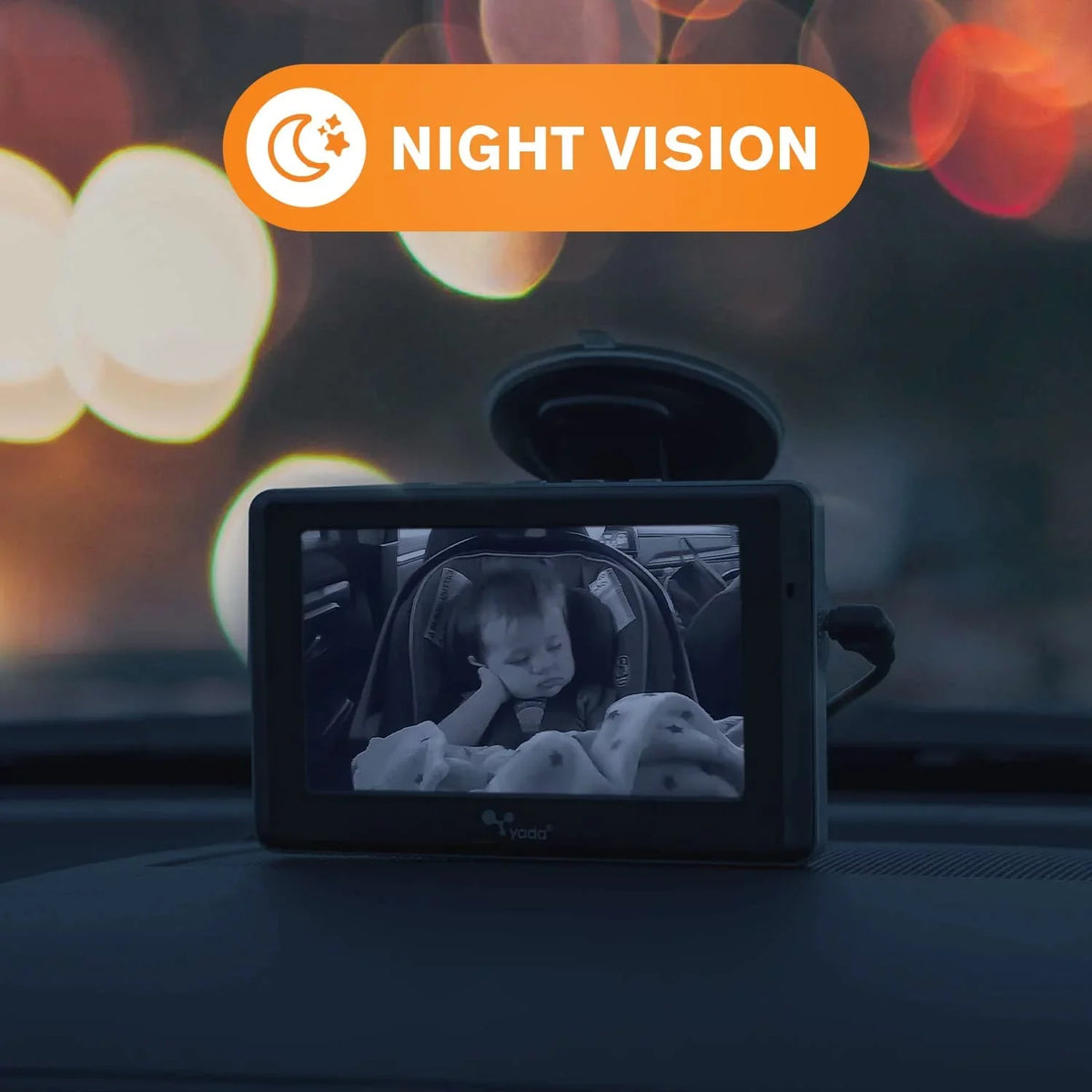 Wireless Headrest Baby Car Mounts onto Vision Compatible, Cam, Universally Digital Night Windshield 4.3 , Display, Portable Monitor Transmission, Yada with and/or