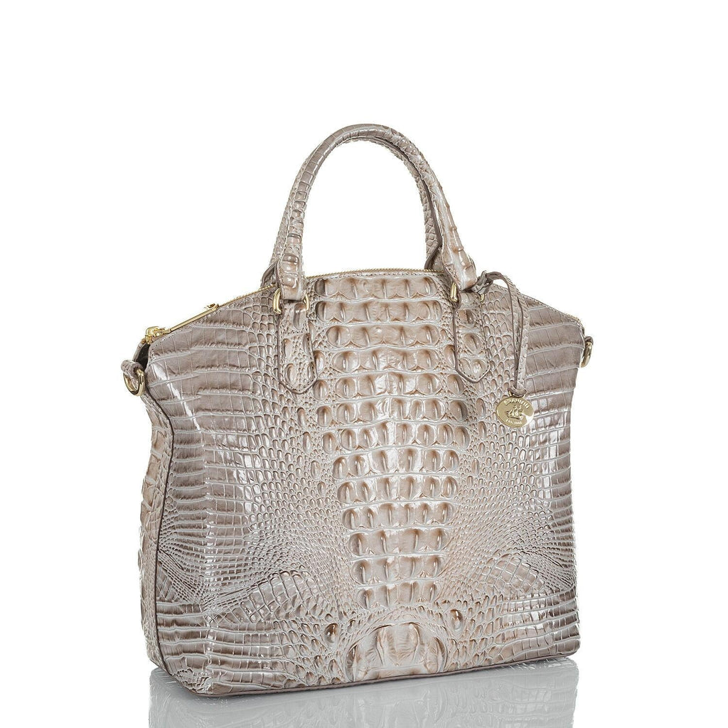 Brahmin Satchel Cane Duxbury Large Silver/Metallic Sugar