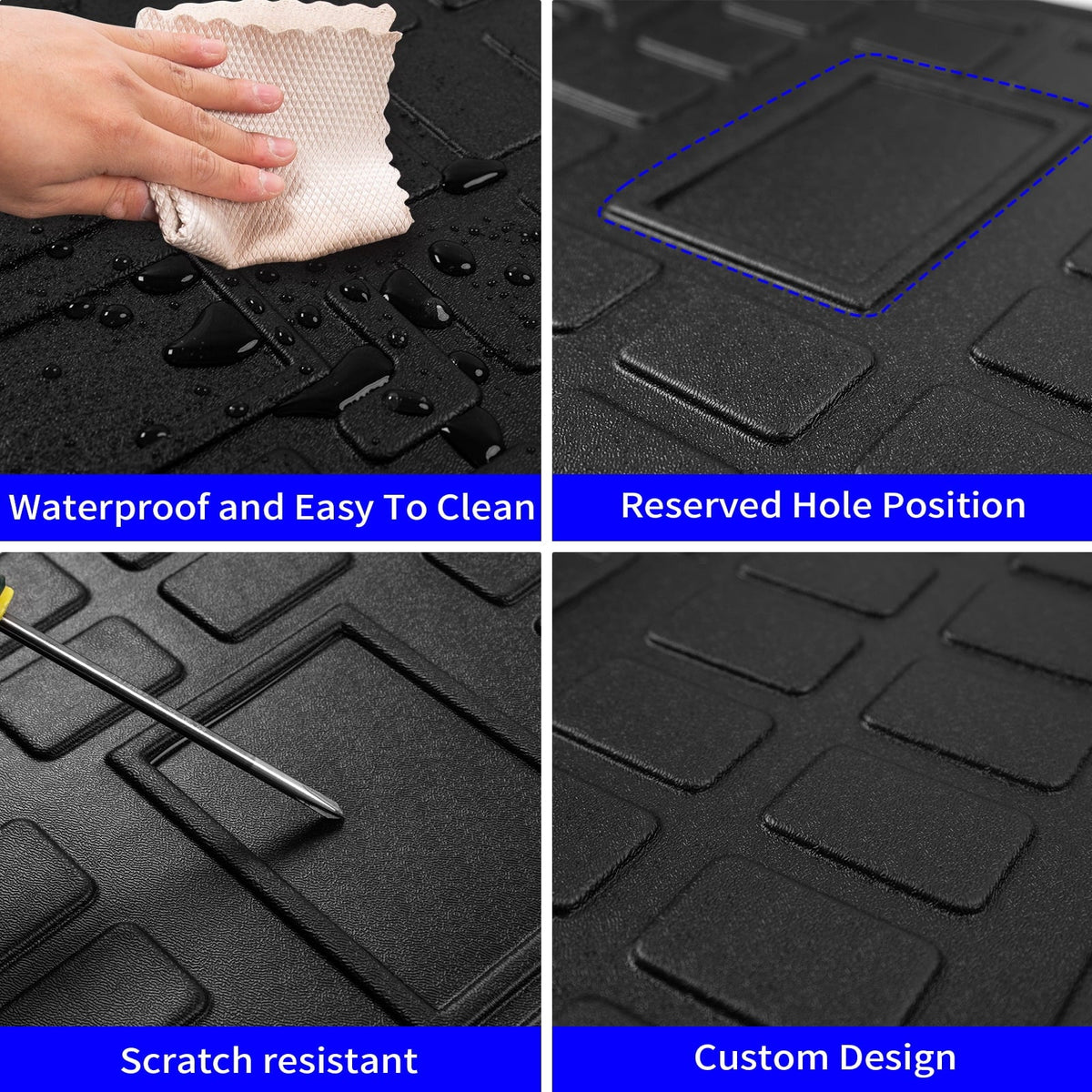 Cargo 4Runner Accessories 7 Floor Cargo Trunk 2013-2023 Mats Mat Seats Mat Liner Fit