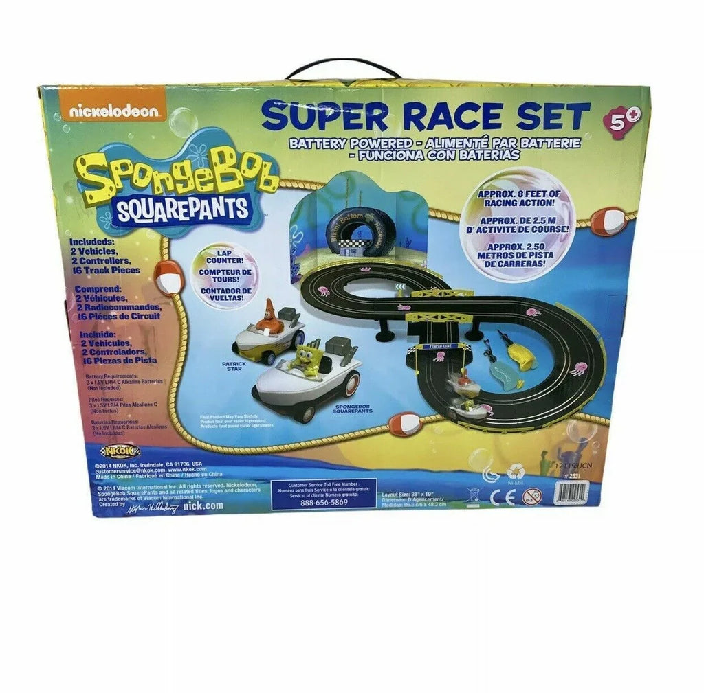RACE SET AND RACE SQUAREPANTS BOAT SPONGEBOB TRACK SUPER RACERS