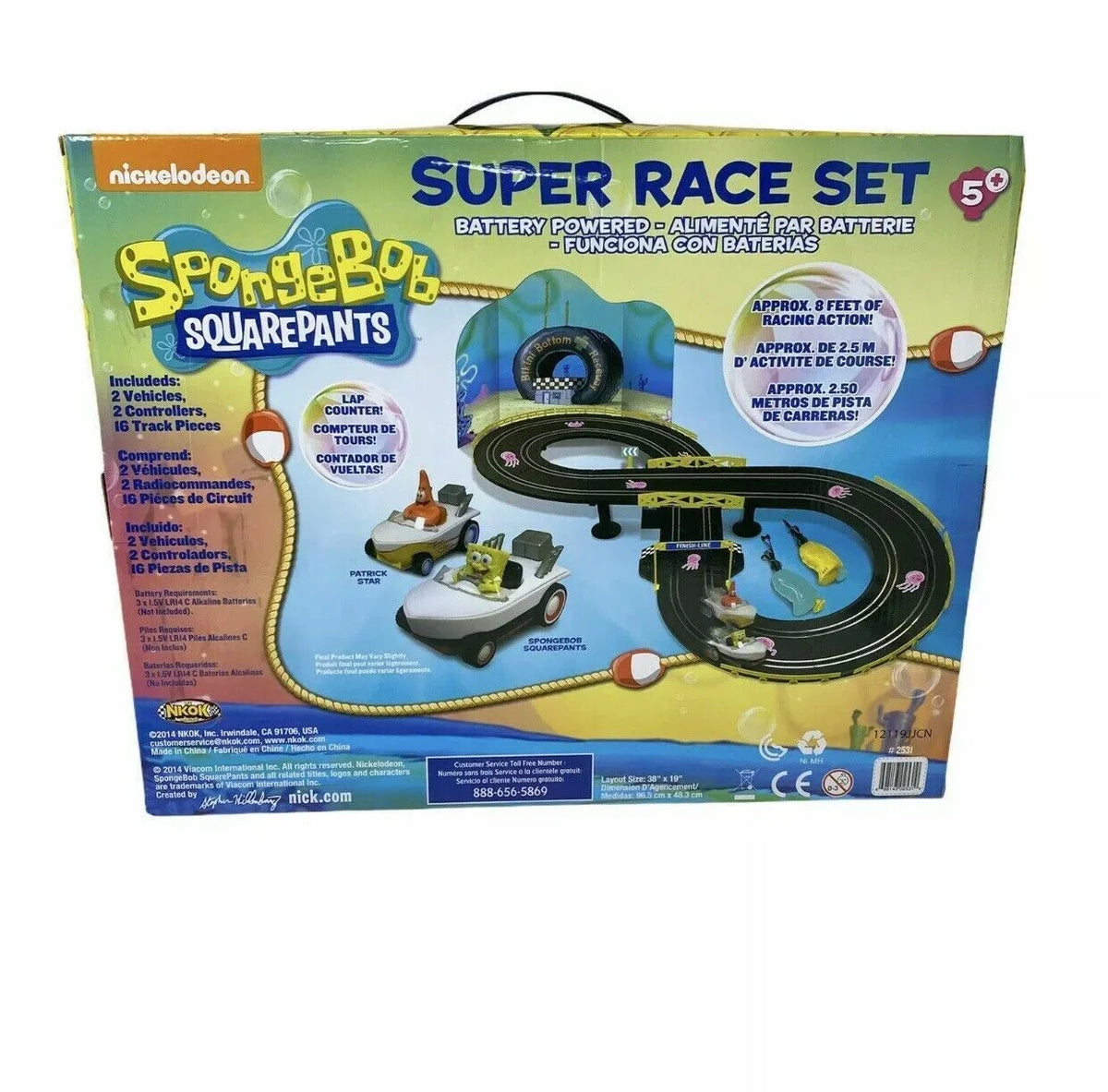 RACE SET AND RACE SQUAREPANTS BOAT SPONGEBOB TRACK SUPER RACERS