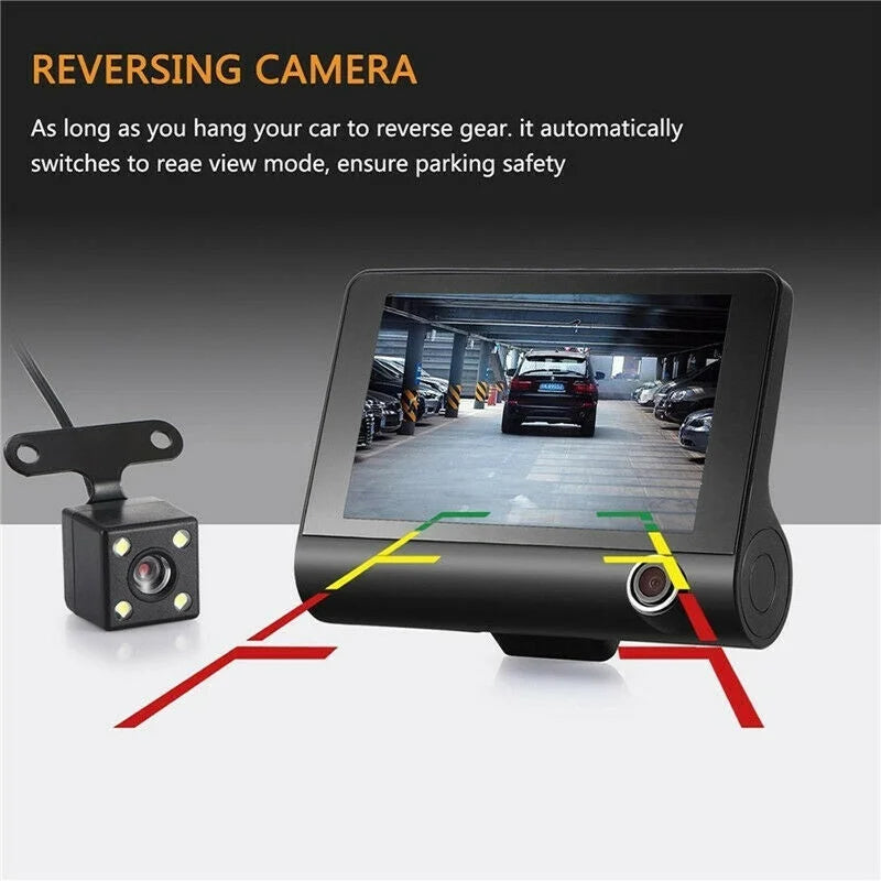 1080P Car 170° with and 4" FHD Rear Dual Lens Dashboard, Camera Recorder Camera NIFFPD G-Sensor Front DVR
