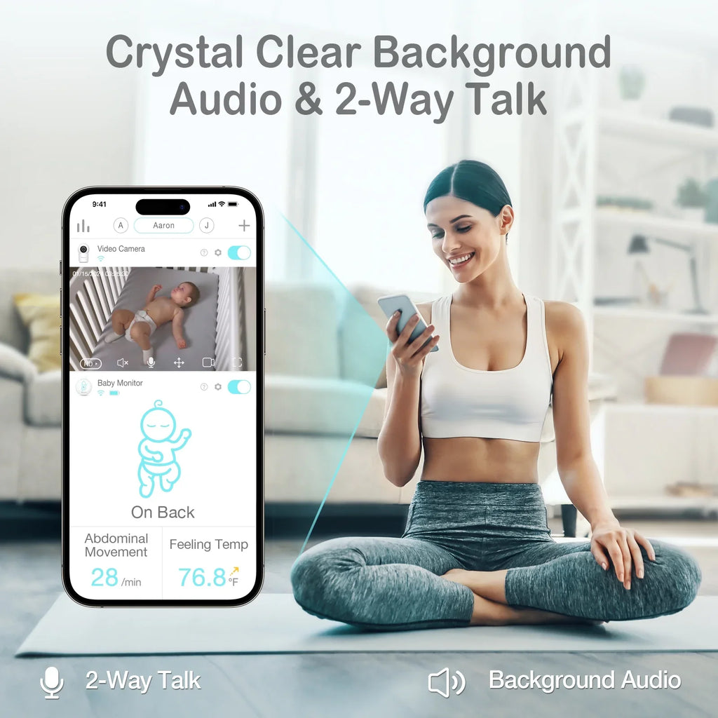 Detection, Monthly Smart Background 2K with Monitor(FSA&HSA Audio, Video Vision, Sense-U Night Crying Person/Baby Eligible) Baby Pan-Tilt-Zoom, No 2-Way Zone Talk, Fee, Sound/Motion Activity