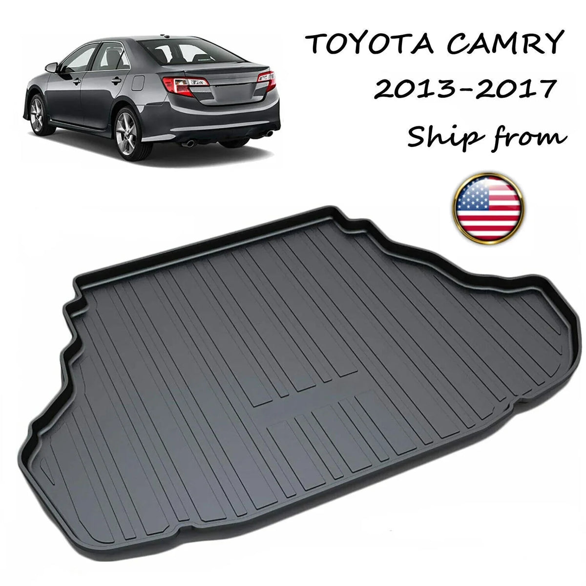 2013-2017 Cargo for Easy Mats Camry TPO Trunk Carpets Liner Clean to
