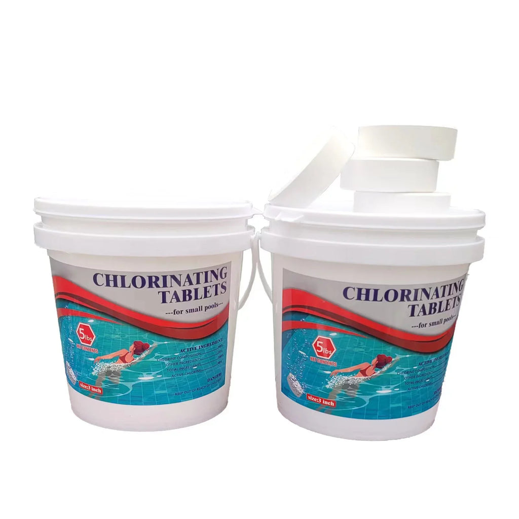 10LB Wrapped Individually 99% Chlorine Swimming Tablet Tri-chlor 3Inch Pool&Tub