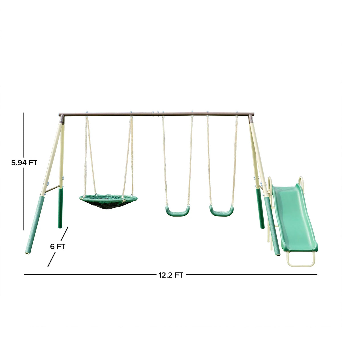 Swing, Sportspower Warranty Swing Molded and Blow Slide, with Kit Super Saucer Saucer on Metal Anchor Set Padded BONUS Lifetime