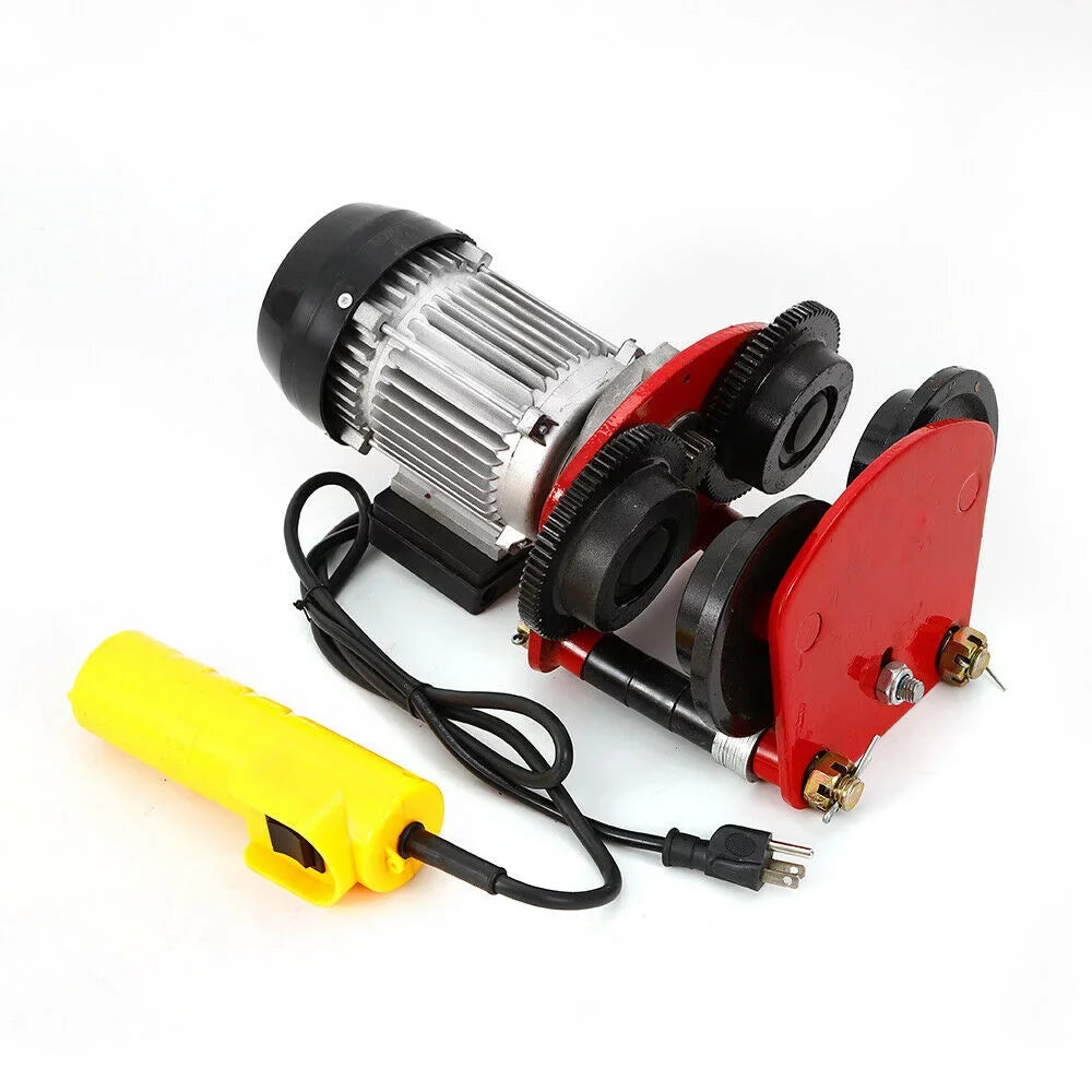 Overhead Lift Control, Hoist Heavy w/I-Beam Electric Garage Trolley 2000LBS Motor Automatic Remote 1400r/m, Winch Overhead Electric Links, Crane Shop Motor Lift Hoist Duty Hoist