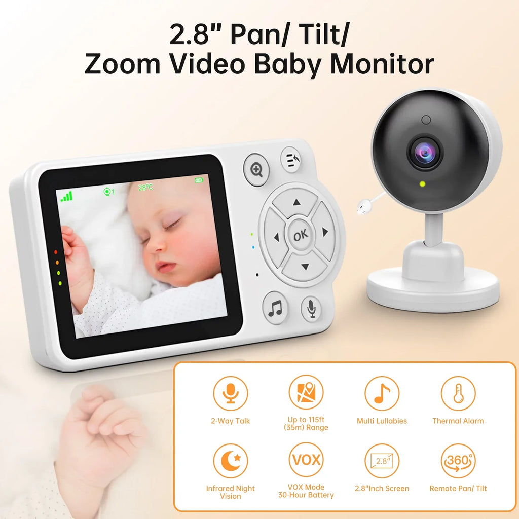 with Monitor, Night Talk, Fixdono Vision, Baby and Monitor Camera Video Baby 480P Audio, 2-Way