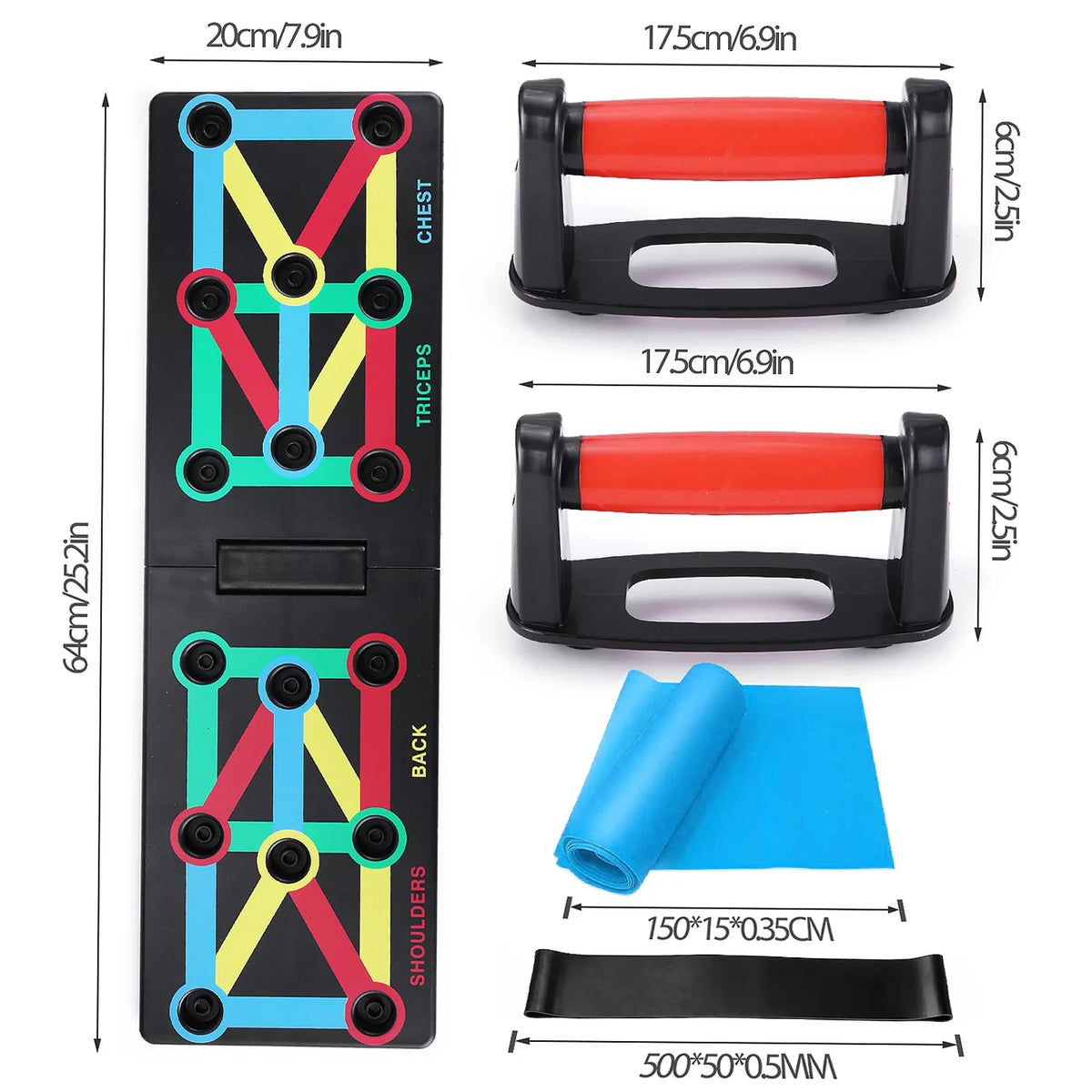 All Chest, Exercise Foldable Suitable Levels Strengthen Arms, Space-Saving Fitness Shoulders, TOMSHOO for Push-Board, Portable Equipment, and and