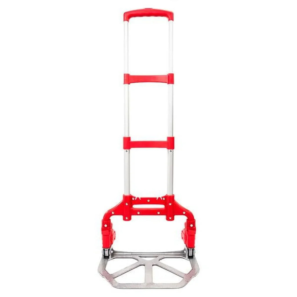 Hand Cart Portable Trolley Aluminium Dolly Collapsible Truck Folding Luggage Red Push