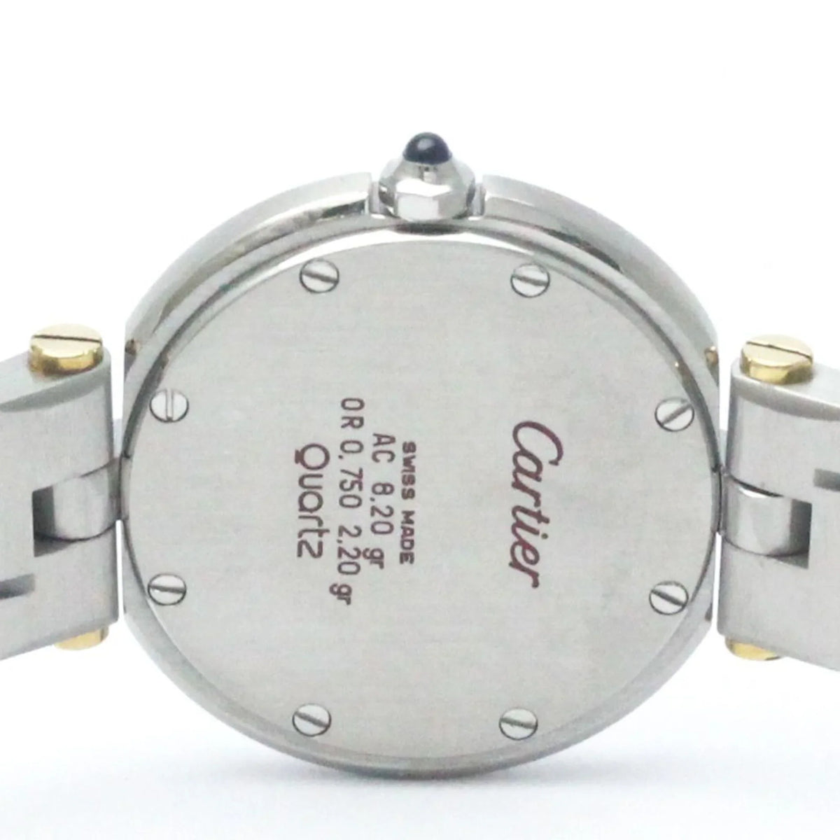 Polished (Good) CARTIER 18K Steel Quartz Gold Watch BF568475 Ladies Santos Pre-Owned Round