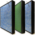 Smart with HSP002 Carbon 3 Purifier, Nispira Replacement 4-in-1 Compatible Filter HEPA Activated 2.0 Packs True Air