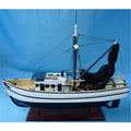 Boat Wood Boat Old x Handicrafts Modern Shrimp 19in. x Model - 5in. Natural 25in.