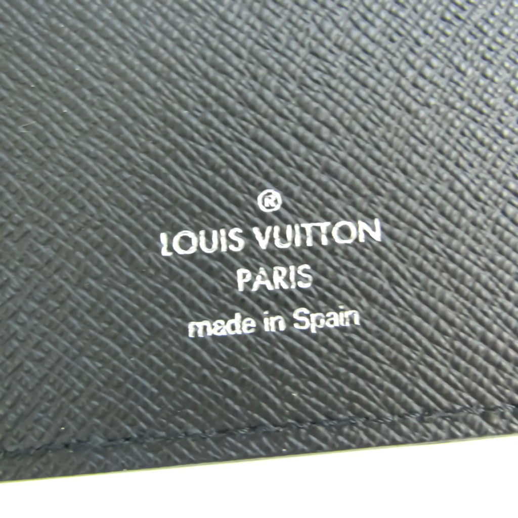 Men's (bi-fold) Wallet Epi Portefeuille Long Brazza Leather Noir M60622 (Good) Epi Pre-Owned