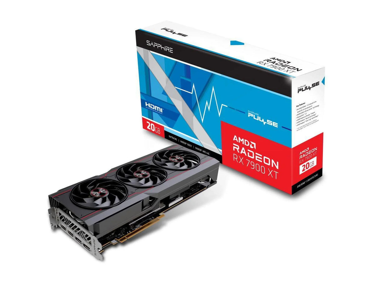 PCI Card GDDR6 20GB Radeon x16 ATX Video SAPPHIRE 11323-02-20G Express 7900 RX 4.0 PULSE XT
