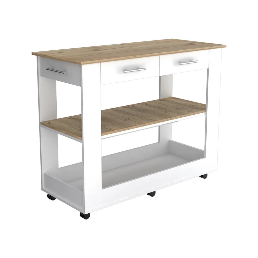 2-Piece Home Square Island Wood Sink Kitchen Set with and Utility