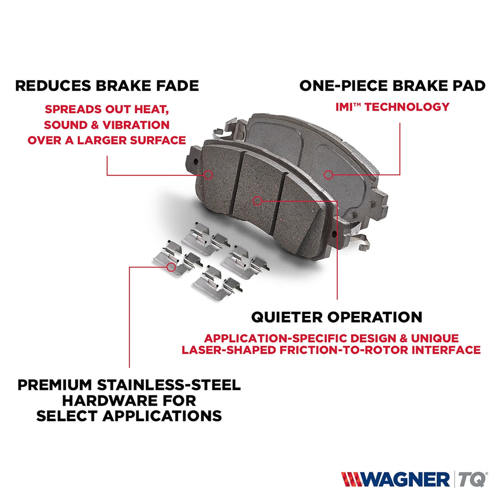 GENESIS GENESIS, QC1799 Pad Thermoquiet 2015-2016 Disc Brake select: Set Wagner HYUNDAI Ceramic Fits 2017 G80