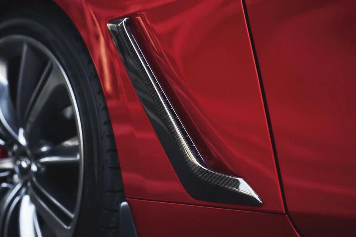 Q60S Vent For 2019 Cover Kit Carbon Air Black Side Fender 2015-2022 Q60 Infiniti Fiber